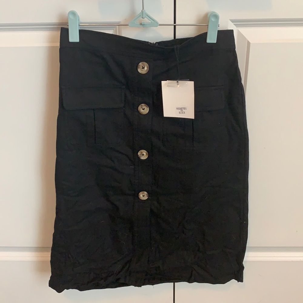 ROOLEE NWT black midi skirt